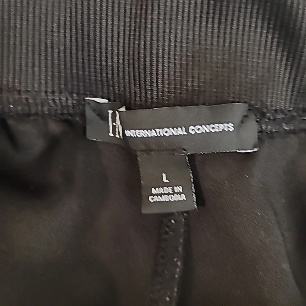 INC black and metallic gold track suit pants and jacket size large - Picture 16 of 16